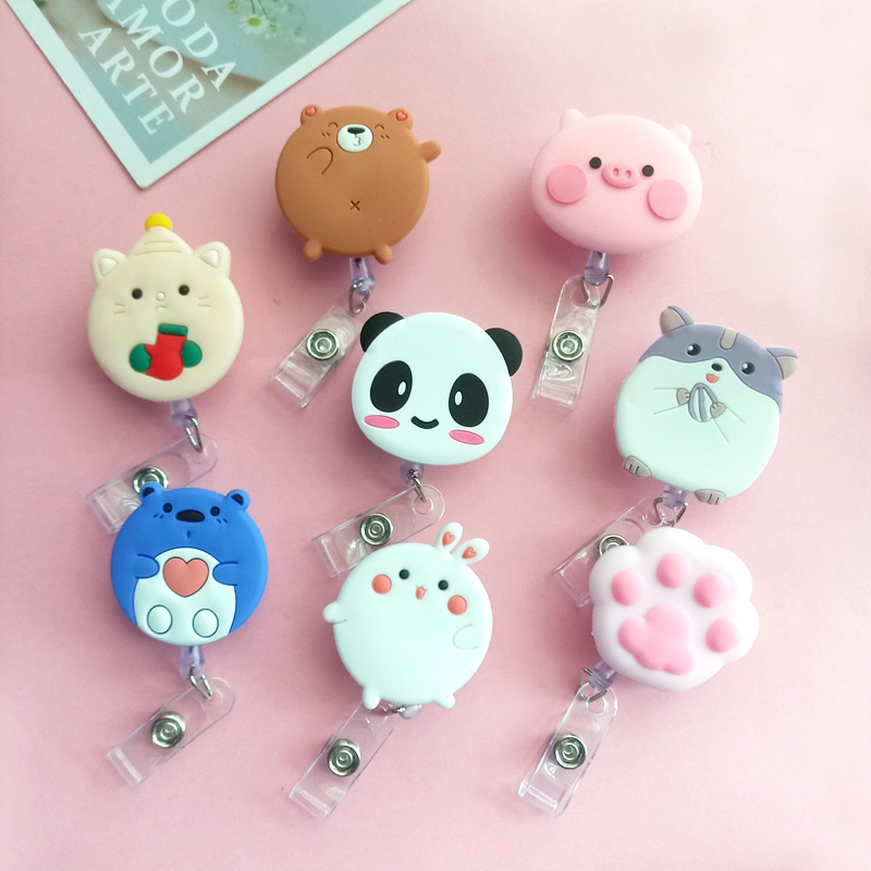 Kawaii Tech Accessories - Cartoon Panda Hamster Katze Abzeichen Rollen