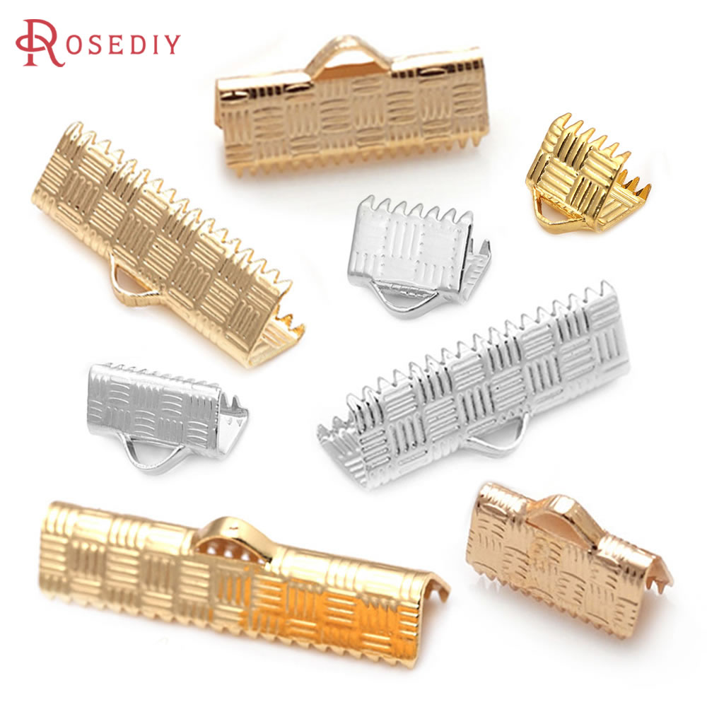 Hi Tech Accessories - 10 Stück 18K Goldfarbene Seilenden-Verschlüsse Hochwertige