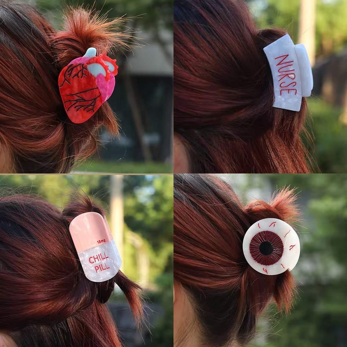 Hi Tech Accessories - Klauenklammer der Farbblock-Pillenherz der medizinischen Serie
