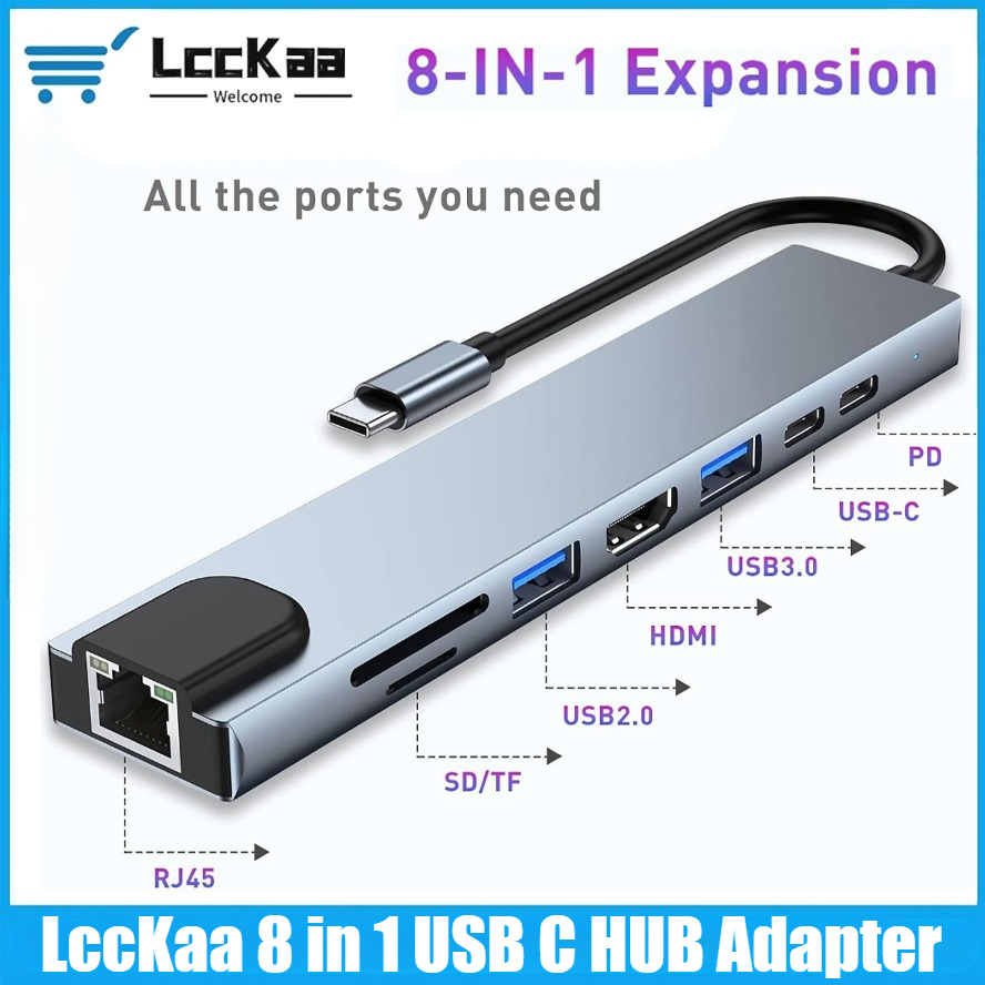 Usb Hub 7 Port - USB-C Hub 8/7 in 1 4K