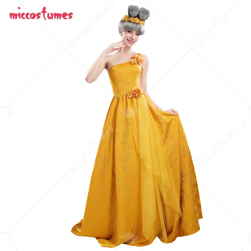 Tech Hair Accessories - 【Versandfertig】 Miccostumes Damen-Kaninchen-Cosplay-Kleid, gelbes Cosplay-Kleid mit