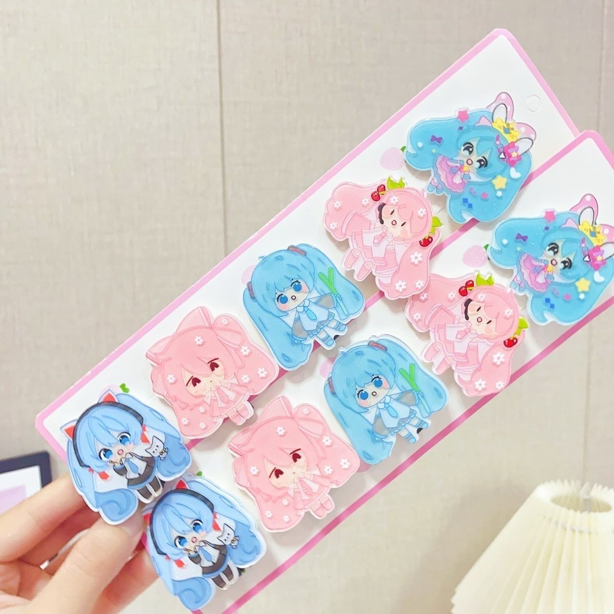 Tech Hair Accessories - Hatsune Miku Cartoon-Haarspange, seitliche Haarspange, niedliche