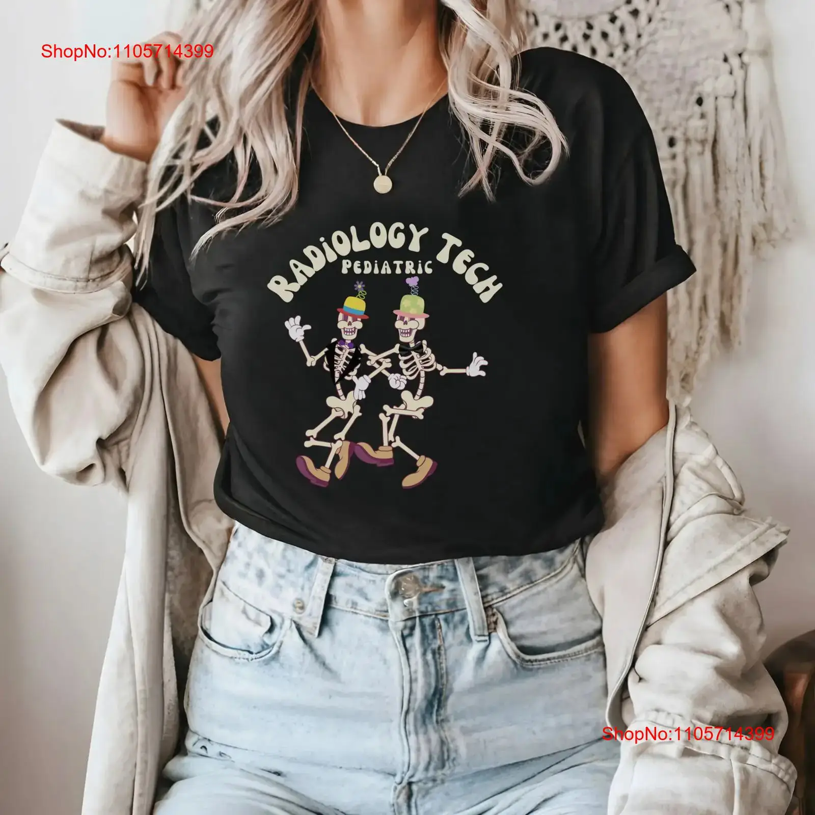Tech X - Radiologe T-Shirt Röntgen-Techniker Skelett Radiologie Pädiatrische