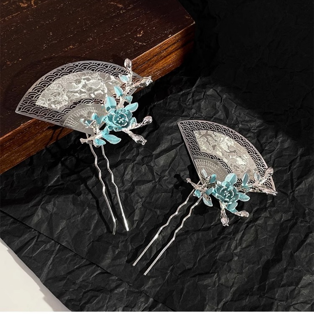 Hi Tech Accessories - Neue fächerförmige Haarnadel im chinesischen Stil,