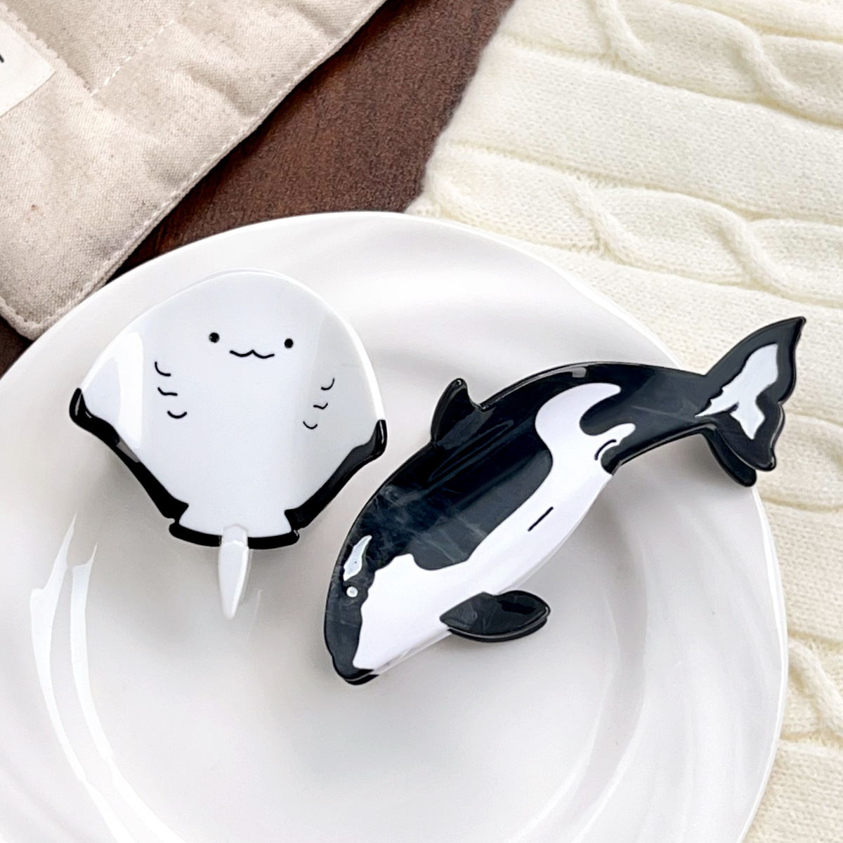 Hi Tech Accessories - Wal-Haarspange im neuen Stil mit ozeanischer