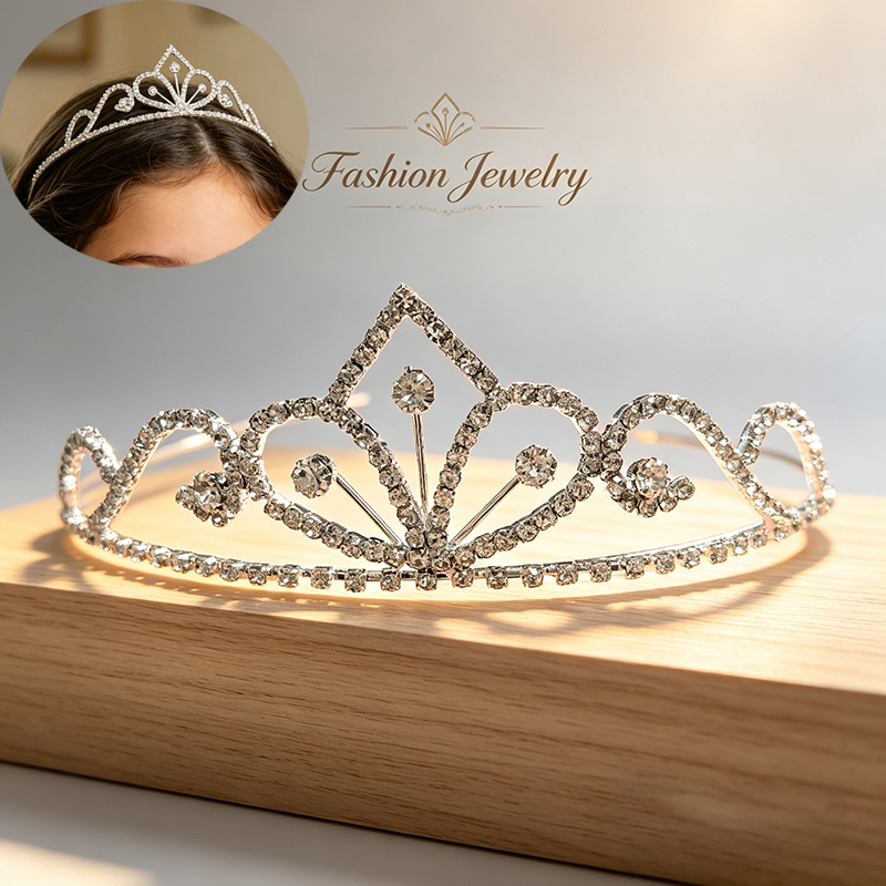 Silberfarbene Strass-Brautkron – Tech Hair Accessories Bewertung und Preis