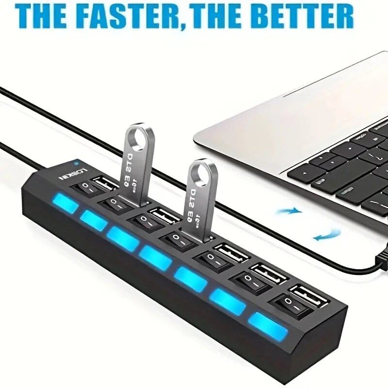High Speed 4/7 Ports USB HUB 2 – Usb Hub 7 Port Bewertung und Preis