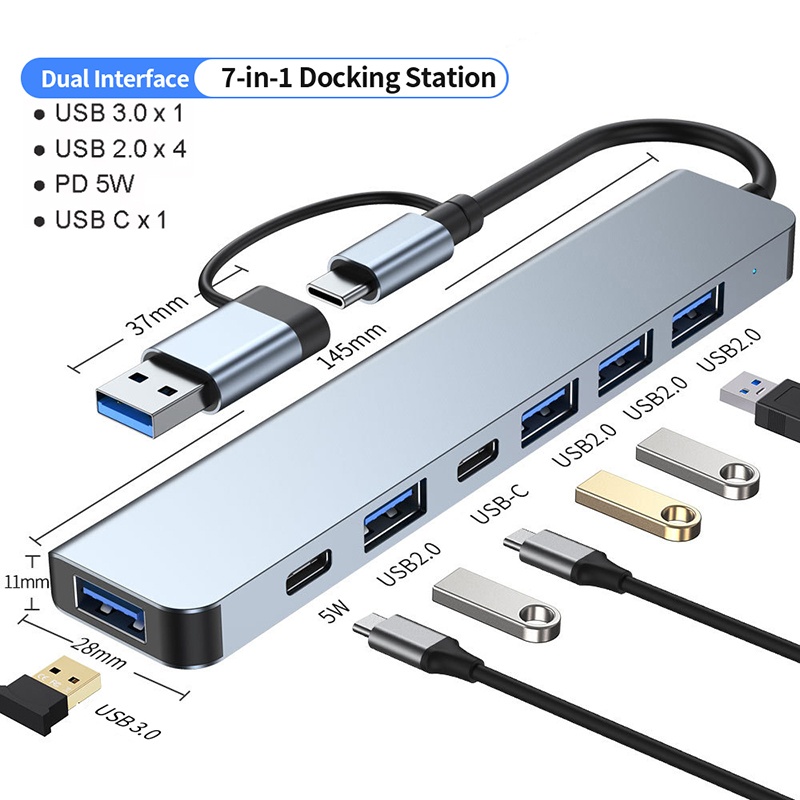 7-in-1 USB C Extender Adapter  – Usb Hub 7 Port Bewertung und Preis