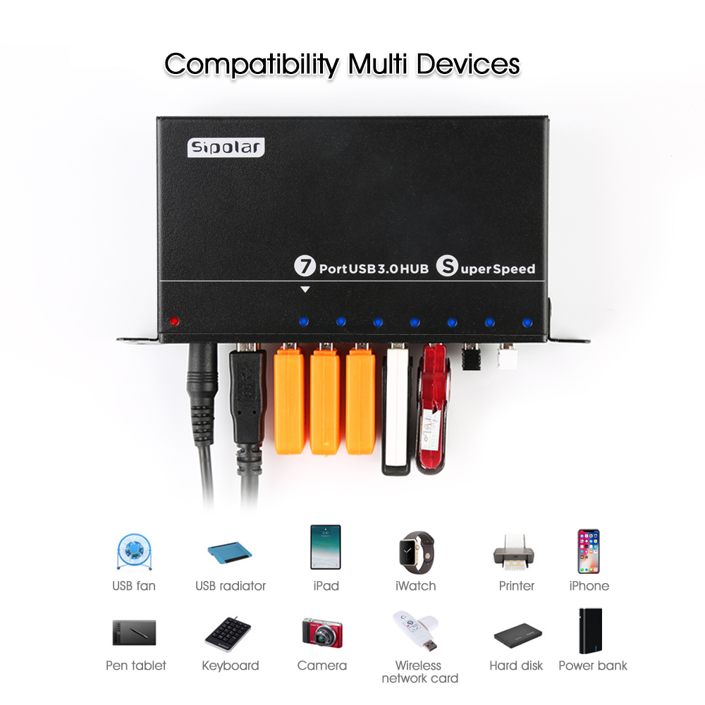 A-173 Industrieller 7-Port USB – Usb Hub 7 Port Bewertung und Preis