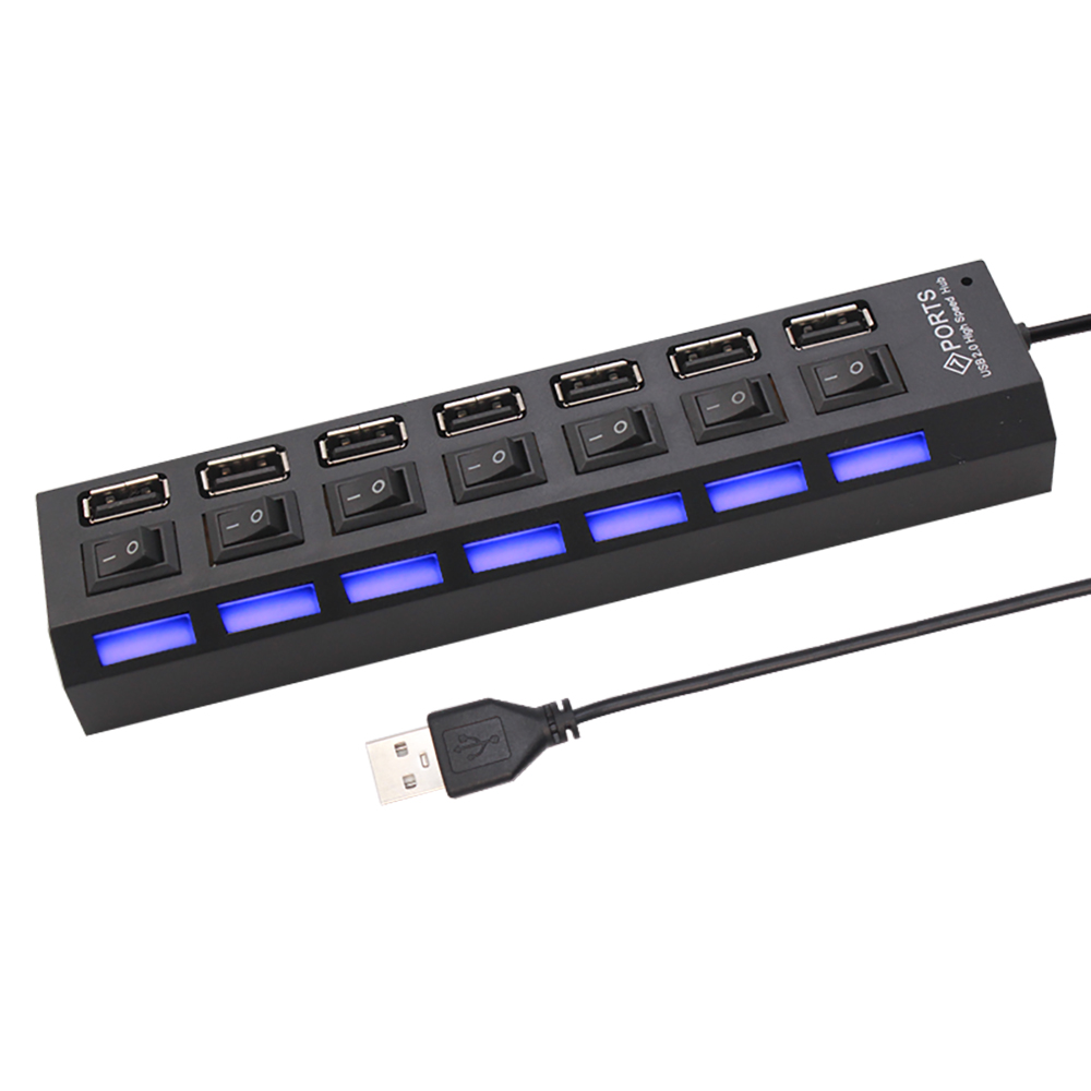 7-Port-USB-2.0-Hub-Splitter fü – Usb Hub 7 Port Bewertung und Preis